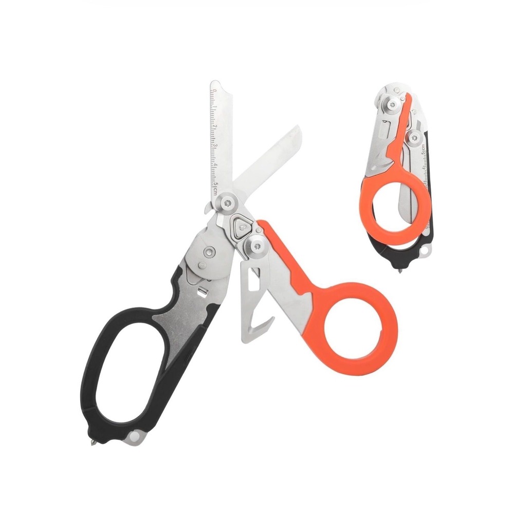 153.-   6 in1 Trauma Shears, Stainless Steel Pocket Scissors Glass Breaker